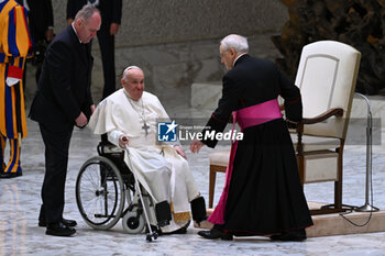 2024-03-27 - Pope Francis during the General Weekly Audience, 27 March 2024 at the Paul VI Audience Hall, Vatican City, Vatican. - POPE FRANCIS GENERAL WEEKLY AUDIENCE - NEWS - RELIGION