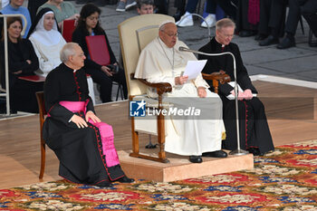 2024-09-25 - Pope Francis during the General Weekly Audience, 25 September 2024 at the Paul VI Audience Hall, Vatican City, Vatican. - POPE FRANCIS GENERAL WEEKLY AUDIENCE - NEWS - RELIGION