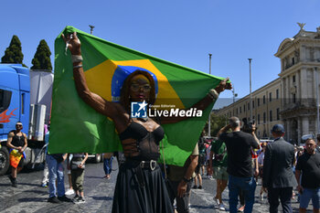 2024-06-15 - People taking part in the annual Pride Parade in the streets of Rome - ROMA PRIDE 2024 - NEWS - SOCIETY