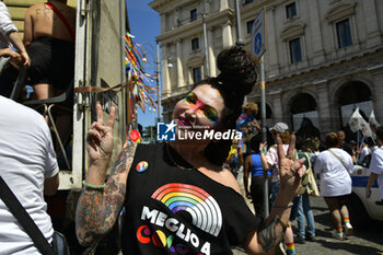 2024-06-15 - People taking part in the annual Pride Parade in the streets of Rome - ROMA PRIDE 2024 - NEWS - SOCIETY