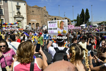 2024-06-15 - Banners displayed during the annual Pride Parade in the streets of Rome - ROMA PRIDE 2024 - NEWS - SOCIETY