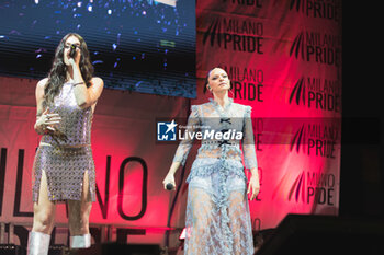 2024-06-29 - Gaia and Francesca Michielin on stage - MILANO PRIDE PARADE  - NEWS - SOCIETY