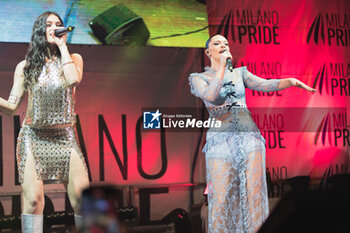 2024-06-29 - Gaia and Francesca Michielin on stage - MILANO PRIDE PARADE  - NEWS - SOCIETY