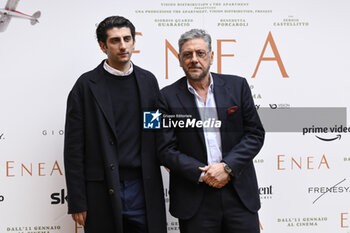 2024-01-08 - Pietro and Sergio Castellitto during the Photocall of the movie ENEA, at HOTEL DE LA VILLE, Rome, Italy. - PHOTOCALL ENEA UN FILM DI PIETRO CASTELLITTO  - NEWS - VIP