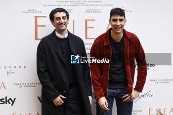 2024-01-08 - Pietro and Cesare Castellitto during the Photocall of the movie ENEA, at HOTEL DE LA VILLE, Rome, Italy. - PHOTOCALL ENEA UN FILM DI PIETRO CASTELLITTO  - NEWS - VIP