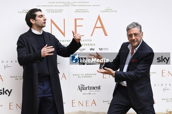 2024-01-08 - Pietro and Sergio Castellitto during the Photocall of the movie ENEA, at HOTEL DE LA VILLE, Rome, Italy. - PHOTOCALL ENEA UN FILM DI PIETRO CASTELLITTO  - NEWS - VIP