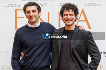2024-01-08 - Pietro Castellitto and Giorgio Quarzo Guarascio during the photocall of movie Enea, 8 january 2024 at Hotel De La Ville, Rome, Italy - PHOTOCALL MOVIE ENEA - NEWS - VIP