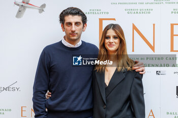 2024-01-08 - Pietro Castellitto and Benedetta Porcaroli during the photocall of movie Enea, 8 january 2024 at Hotel De La Ville, Rome, Italy - PHOTOCALL MOVIE ENEA - NEWS - VIP