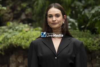 2024-02-05 - Lily James during the Photocall of the movie “Finalmente l’Alba”, 5 February 2024, at garden of Hotel the Russie, Rome Italy - PHOTOCALL OF THE MOVIE “FINALMENTE L’ALBA” - NEWS - VIP