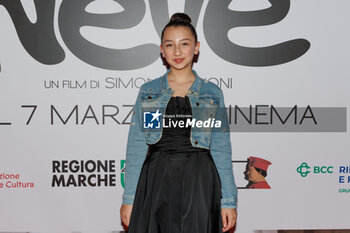2024-02-20 - Azzurra Lo Pipero during the photocall of the movie Neve, 20 February 2024 at UCI Cinemas Porta di Roma, Rome, Italy - PHOTOCALL MOVIE NEVE - NEWS - VIP