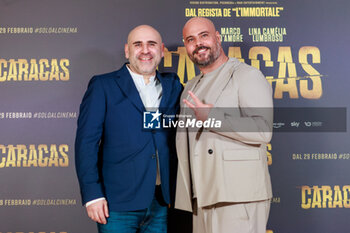 2024-02-26 - Marco D'Amore and Francesco Ghiaccio during the photocall of the movie Caracas, 26 February 2024 Cinema Barberini, Rome, Italy - PHOTOCALL MOVIE CARACAS - NEWS - VIP