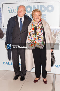 2024-03-27 - Gianni Letta and Maddalena Marignetti during the Photocall of the movie UN MONDO A PARTE, 27 march 2024 at Cinema Adriano, Rome, Italy - PHOTOCALL UN MONDO A PARTE - NEWS - VIP