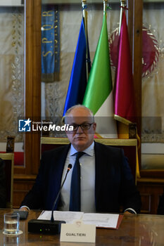 2024-06-03 - Roberto Gualtieri Mayor of Rome Capital during Press Conference of TIM Summer Hits at Campidoglio Hall of Flags on June 1, 2024 in Rome, Italy. - PHOTOCALL TIM SUMMER HITS - NEWS - VIP