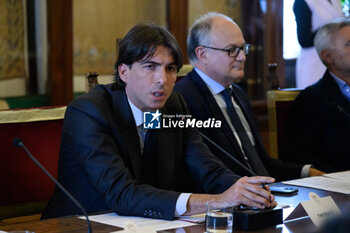 2024-06-03 - Alessandro Onorato Councilor for major events, sport, fashion and tourism of Rome Capital during Press Conference of TIM Summer Hits at Campidoglio Hall of Flags on June 1, 2024 in Rome, Italy. - PHOTOCALL TIM SUMMER HITS - NEWS - VIP