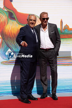 2024-09-07 - Alberto Barbera and Kevin Costner attend the 