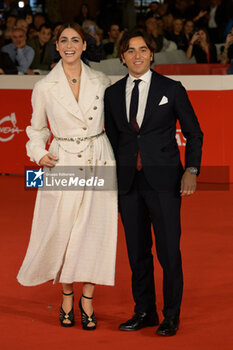 2024-10-21 - Miriam Leone and Paolo Carrillo attends the Red Carpet of the movie “Miss Fallaci” during the 19th Rome Film Fest at Auditorium Parco Della Musica on October 21, 2024 in Rome, Italy. - THE 19TH ROME FILM FEST RED CARPET 