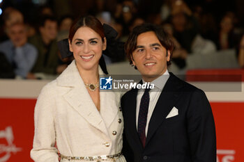 2024-10-21 - Miriam Leone and Paolo Carullo attends the Red Carpet of the movie “Miss Fallaci” during the 19th Rome Film Fest at Auditorium Parco Della Musica on October 21, 2024 in Rome, Italy. - THE 19TH ROME FILM FEST RED CARPET 