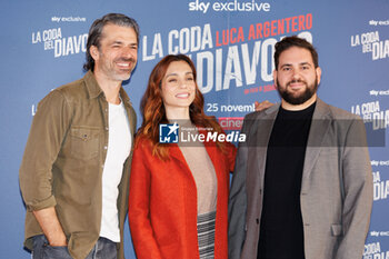 2024-11-11 - Luca Argentero, Cristiana Dell’Anna and Domenico De Feudis during the Photocall of the movie LA CODA DEL DIAVOLO on november 11, 2024 at Cinema Barberini, Rome, Italy - LA CODA DEL DIAVOLO - NEWS - VIP