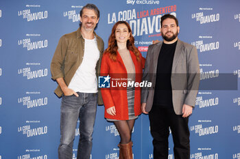 2024-11-11 - Luca Argentero, Cristiana Dell’Anna and Domenico De Feudis during the Photocall of the movie LA CODA DEL DIAVOLO on november 11, 2024 at Cinema Barberini, Rome, Italy - LA CODA DEL DIAVOLO - NEWS - VIP