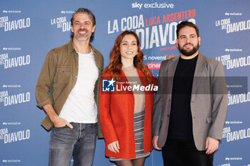 2024-11-11 - Luca Argentero, Cristiana Dell’Anna and Domenico De Feudis during the Photocall of the movie LA CODA DEL DIAVOLO on november 11, 2024 at Cinema Barberini, Rome, Italy - LA CODA DEL DIAVOLO - NEWS - VIP