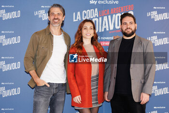 2024-11-11 - Luca Argentero, Cristiana Dell’Anna and Domenico De Feudis during the Photocall of the movie LA CODA DEL DIAVOLO on november 11, 2024 at Cinema Barberini, Rome, Italy - LA CODA DEL DIAVOLO - NEWS - VIP