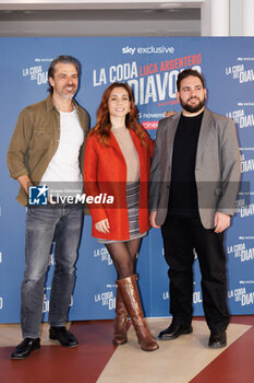 2024-11-11 - Luca Argentero, Cristiana Dell’Anna and Domenico De Feudis during the Photocall of the movie LA CODA DEL DIAVOLO on november 11, 2024 at Cinema Barberini, Rome, Italy - LA CODA DEL DIAVOLO - NEWS - VIP