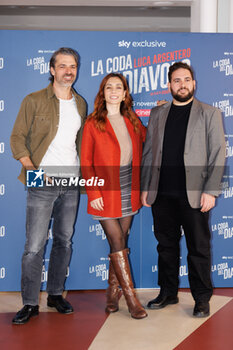 2024-11-11 - Luca Argentero, Cristiana Dell’Anna and Domenico De Feudis during the Photocall of the movie LA CODA DEL DIAVOLO on november 11, 2024 at Cinema Barberini, Rome, Italy - LA CODA DEL DIAVOLO - NEWS - VIP