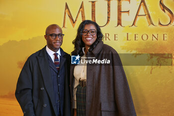 2024-11-15 - Barry Jenkins and Joi McMillon during the Photocall of the movie MUFASA - Il Re Leone on November 15, 2024 at Cinema The Space, Rome, Italy - MUFASA - IL RE LEONE - NEWS - VIP