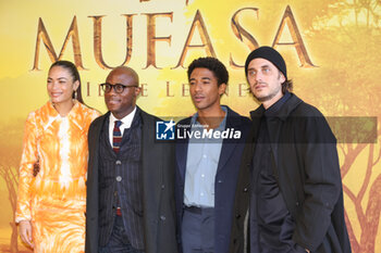 2024-11-15 - Elodie, Barry Jenkins, Alberto Boubakar Malanchino and Luca Marinelli during the Photocall of the movie MUFASA - Il Re Leone on November 15, 2024 at Cinema The Space, Rome, Italy - MUFASA - IL RE LEONE - NEWS - VIP