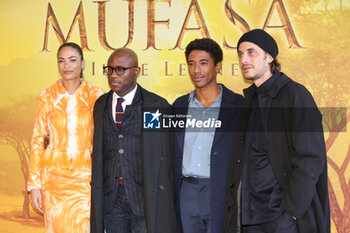 2024-11-15 - Elodie, Barry Jenkins, Alberto Boubakar Malanchino and Luca Marinelli during the Photocall of the movie MUFASA - Il Re Leone on November 15, 2024 at Cinema The Space, Rome, Italy - MUFASA - IL RE LEONE - NEWS - VIP