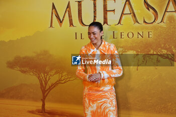 2024-11-15 - Elodie, voice of Sarabi, during the Photocall of the movie MUFASA - Il Re Leone on November 15, 2024 at Cinema The Space, Rome, Italy - MUFASA - IL RE LEONE - NEWS - VIP