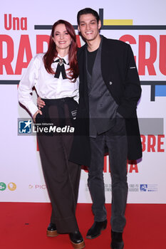 2024-11-18 - Andrea Delogu and Luigi Bruno during the Photocall of the movie UNA TERAPIA DI GRUPPO on November 18, 2024 at Cinema The Space, Rome, Italy - UNA TERAPIA DI GRUPPO - NEWS - VIP