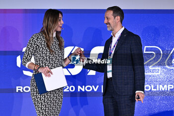 2024-11-19 - Marina Presello SKY and Luca Marchetti SKY during the Social Football Summit 2024 at the Olympic Stadium on November 19, 2024 in Rome, Italy. - SOCIAL FOOTBALL SUMMIT 2024 - NEWS - VIP