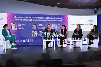 2024-11-19 - Cristiana Pace ENOVATION CONSULTING, Gaia Pretner ECA, Anna Sagarra REAL BETIS BALOMPIE Jenny Morris CITY FOOTBALL LEADERSHIP INSTITUTE and Sara Batters LONDON CITY LIONESS during the Social Football Summit 2024 at the Olympic Stadium on November 19, 2024 in Rome, Italy. - SOCIAL FOOTBALL SUMMIT 2024 - NEWS - VIP