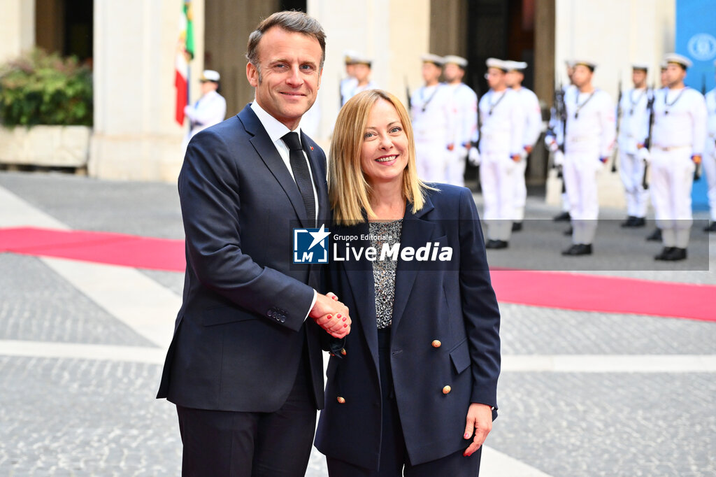 Giorgia Meloni meeting with the President of the French Republic Macron - NEWS - POLITICS