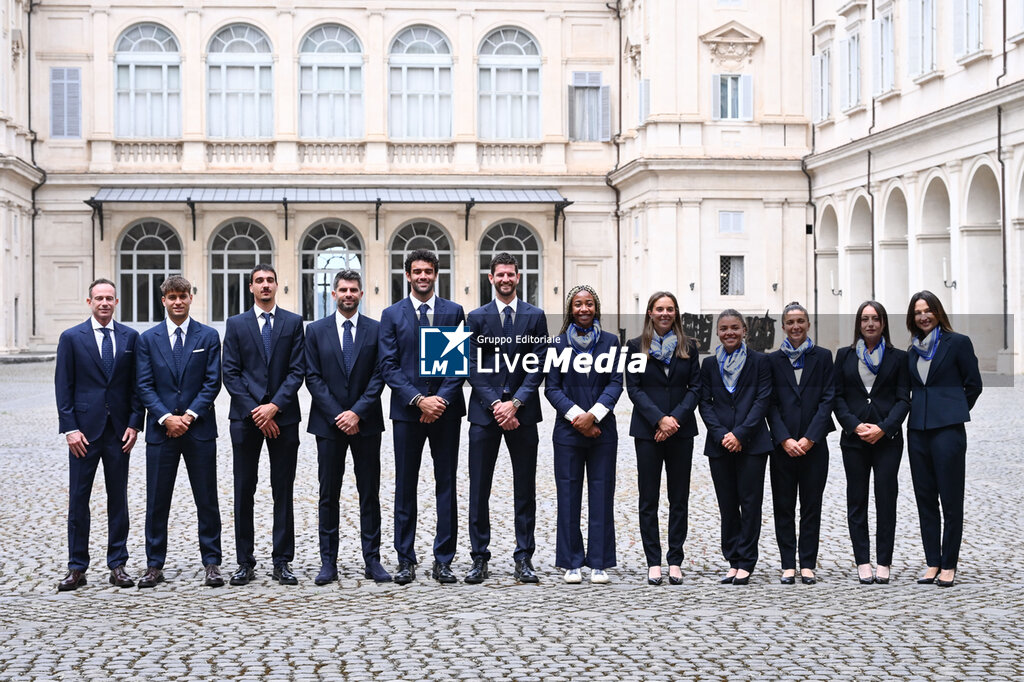 Italian President Sergio Mattarella meets with the Italian women's and men's national tennis teams. - NEWS - EVENTS