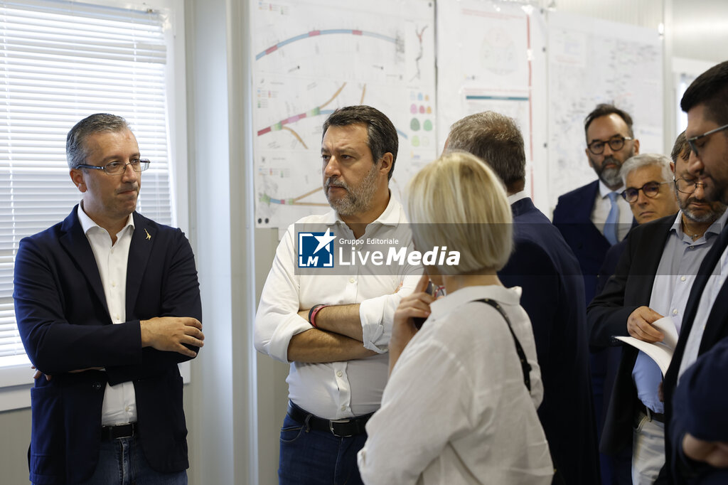 Matteo Salvini Visits Raccordo A4-Valtrompia - NEWS - POLITICS