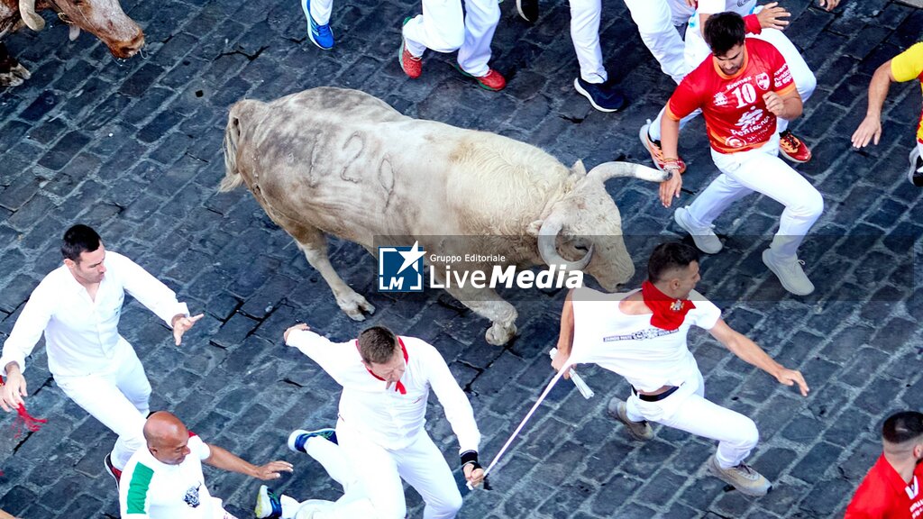 First running of the bulls of San Fermin 2026 with bulls from Fuente Ymbro - REPORTAGE - SOCIETY