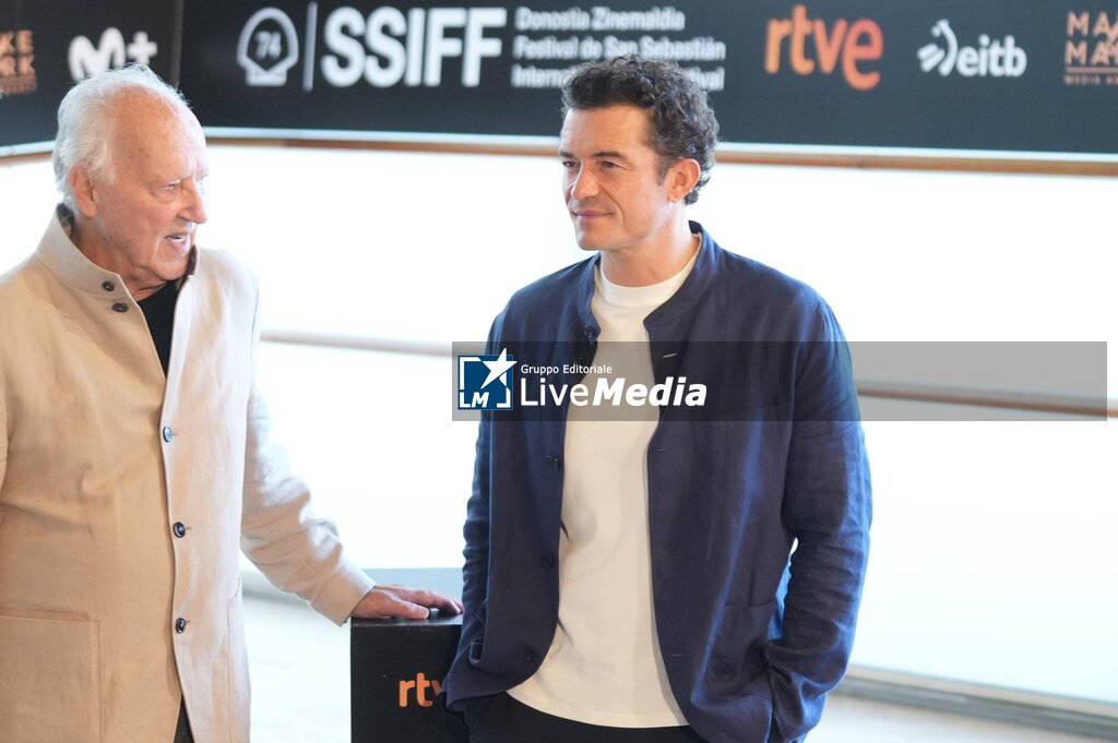 Actor Orlando Bloom and Director Werner Herzog at photocall film Bucking Fastard during the 74nd San Sebastian Film Festival in San Sebastian, Spain, on Wednesday , 18 September, 2026. - NEWS - VIP