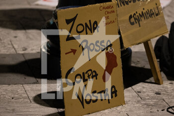 2020-11-05 - Cartello di protesta 
 - MARCIA PACIFICA CONTRO ZONA ROSSA IN CALABRIA - NEWS - CHRONICLE