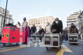 2021-02-23 - La Manifestazione in Piazza Insurrezione - MANIFESTAZIONE DELLE MAESTRANZE DELLO SPETTACOLO VENETO - NEWS - CHRONICLE