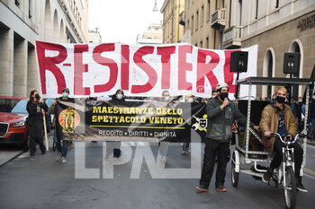 2021-02-23 - La Manifestazione in Via Verdi - MANIFESTAZIONE DELLE MAESTRANZE DELLO SPETTACOLO VENETO - NEWS - CHRONICLE