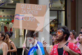 2020-07-11 - Manifestante espone cartello contro leggi omofobe - FREE K-PRIDE TORINO 2020 - PROTESTA CONTRO LE DISCRIMINAZIONI DI GENERE - NEWS - SOCIETY