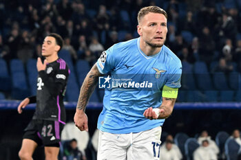  - Ciro Immobile of Lazio celebrates after scoring 1-0 goal during the UEFA Champions League, Round of 16, 1st leg football match between SS Lazio and Bayern Munich on February 14, 2024 at Stadio Olimpico in Rome, Italy - FOOTBALL - CHAMPIONS LEAGUE - LAZIO V BAYERN MUNICH - UEFA CHAMPIONS LEAGUE - SOCCER