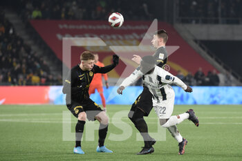 2014-01-11 - March 19, 2022, Bern, Wankdorf, Super League: BSC Young Boys - FC Zurich, #27 Lewin Blum and #30 Sandro Lauper (Young Boys) against #22 Wilfried Gnonto (Zurich). - BSC YOUNG BOYS VS FC ZURICH - SWISS SUPER LEAGUE - SOCCER