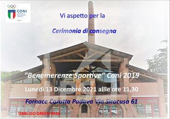 Consegna Benemerenze Sportive CONI Veneto 2019 - EVENTI - ALTRO