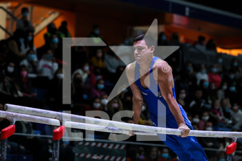 2021-11-20 - Nicolo Mozzato of GAM Italy Team during the Gymnastics Grand Prix 2021 at Allianz Cloud Arena, Milan, Italy on November 20, 2021 - GYMNASTICS GRAND PRIX 2021 - GYMNASTICS - OTHER SPORTS