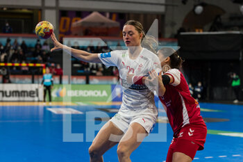 2021-12-02 - Mie Hojlund of Denmark during the IHF Women's World Championship 2021, Group F handball match between Denmark and Tunisia on December 2, 2021 at Palau d'Esports de Granollers in Granollers, Barcelona, Spain - IHF WOMEN'S WORLD CHAMPIONSHIP 2021, GROUP F - DENMARK VS TUNISIA - HANDBALL - OTHER SPORTS