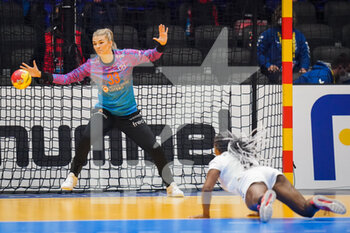 2021-12-03 - Tess Wester of Netherlands and Nathalys Ceballos of Puerto Rico during the IHF Women's World Championship 2021, Group D handball match between Netherlands and Puerto Rico on December 3, 2021 at Palacio de Deportes de Torrevieja in Torrevieja, Spain - IHF WOMEN'S WORLD CHAMPIONSHIP 2021, GROUP D - NETHERLANDS VS PUERTO RICO - HANDBALL - OTHER SPORTS
