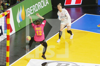 2021-12-19 - Trine Ostergaard Jensen of Denmark and Silvia Navarro Gimenez of Spain during the IHF Women's World Championship 2021, Third place final handball match between Denmark and Spain on December 19, 2021 at Palau d'Esports de Granollers in Granollers, Barcelona, Spain - IHF WOMEN'S WORLD CHAMPIONSHIP 2021, THIRD PLACE FINAL - DENMARK AND SPAIN - HANDBALL - OTHER SPORTS
